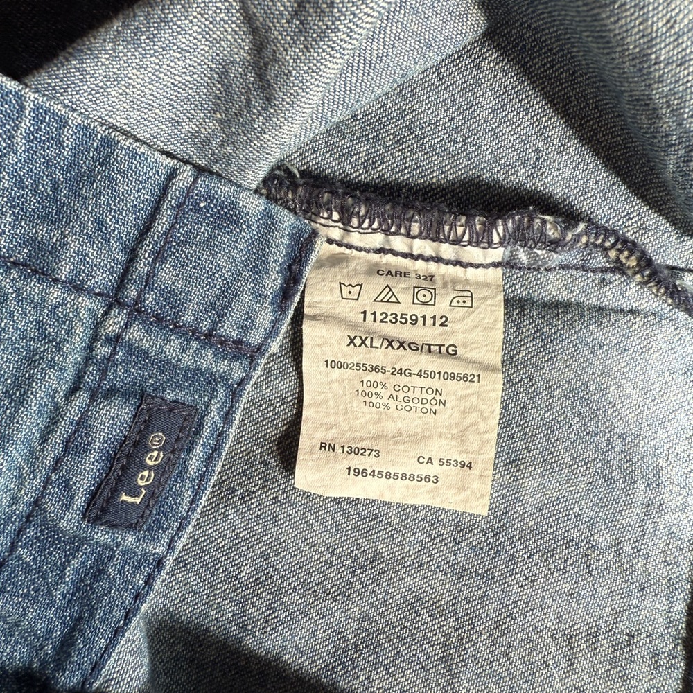 Lee Women's Heritage Western Denim Dress Button Front Size XXL - Picture 5 of 8